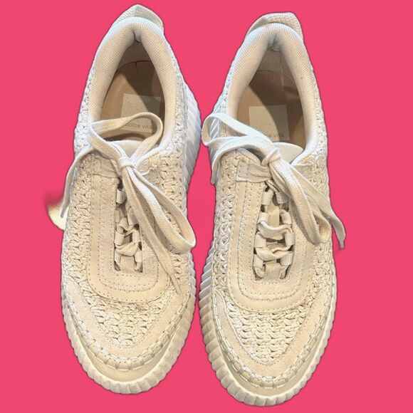 Dolce Vita Frida Dolen Platform Crochet Sneakers - Size 7 - Picture 1 of 6